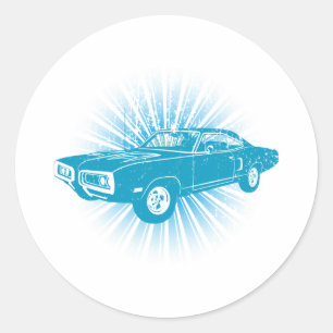 Sticker Rond Dodge Super Bee 400 1970