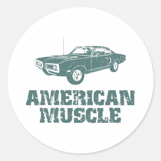 Sticker Rond Dodge Super Bee 400 1970 (Devant)