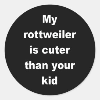 Sticker Rond Dog | Baby rottweiler