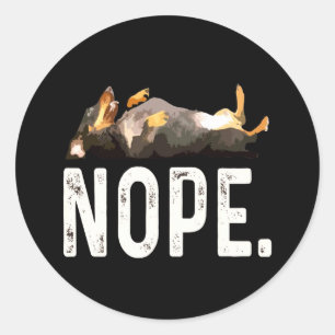 Sticker Rond Dog   Miss Dachshund. Non.