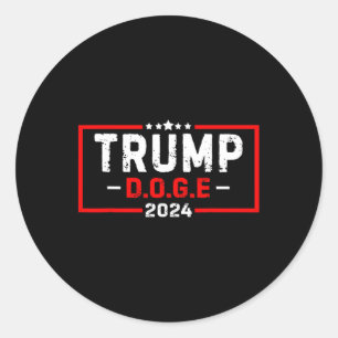 Sticker Rond Doge D.o.g.e Ministère de l'Efficacité gouvernemen
