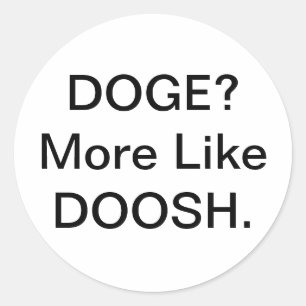 Sticker Rond Doge Doosh Comic Splash-Art Hankamer Artjunkhaus
