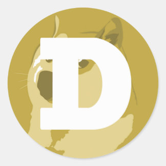 Sticker rond Dogecoin