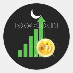 Sticker Rond Dogecoin à la Crypto Lune