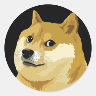 Sticker Rond Dogecoin Doge Day To The Moon Stock Market Crypto