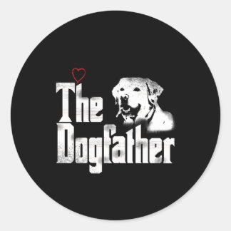 Sticker Rond Dogfather Labrador Dad