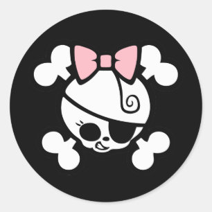 Sticker Rond Dolly Bow