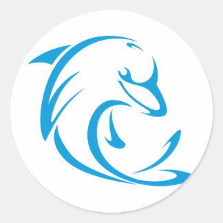 Sticker Rond Dolphins T Shirt | Logo de la chemise Dolphins T C