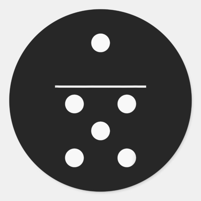 Sticker Rond Domino Game 5 1 Funny Halloween Group Costume Shir (Devant)