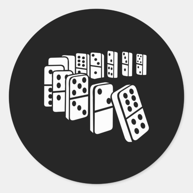 Sticker Rond Dominoès (Devant)