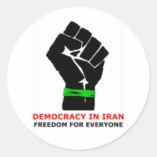 Sticker Rond Domocratie IRAN