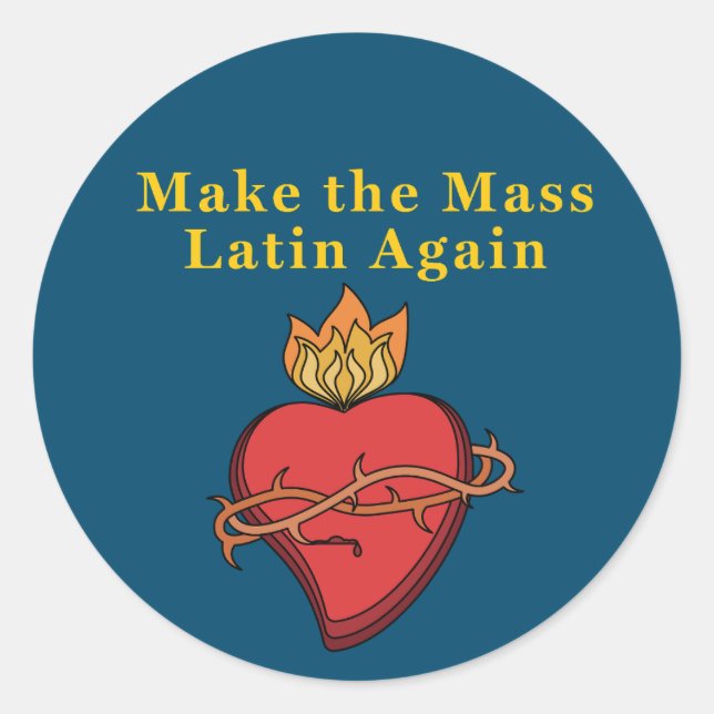 Sticker Rond Don catholique romain rendre la messe latine (Devant)