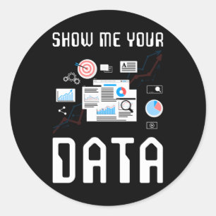 Sticker Rond Don d'analyste de données d'un informaticien