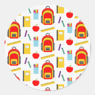 Sticker Rond Don de l'enseignant Apple Retour À L'École