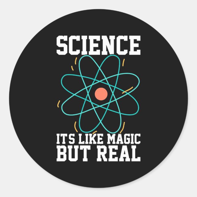 Sticker Rond Don de scientifique | Science C'Est Comme De La Ma (Devant)