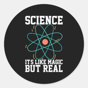 Sticker Rond Don de scientifique Science C'Est Comme De La Ma