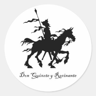 Sticker Rond Don Quichotte Repart