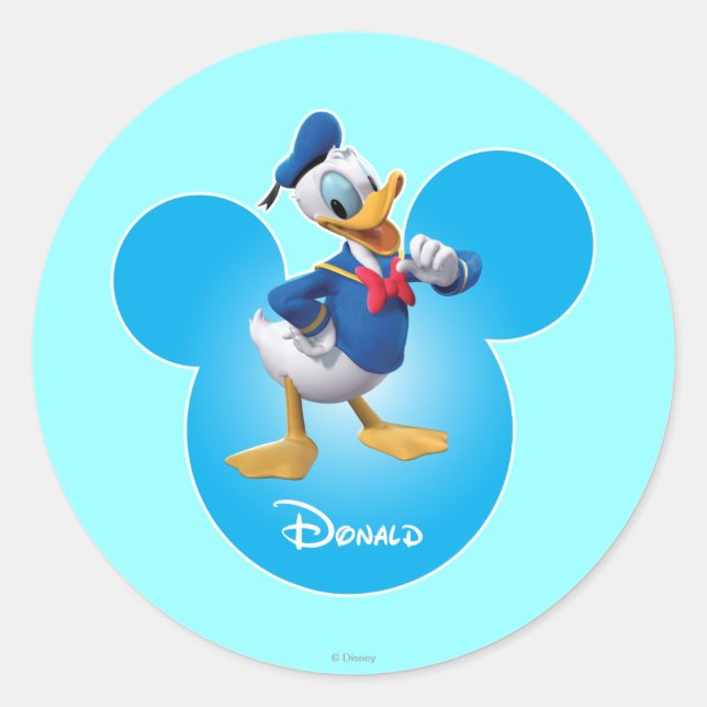 Sticker Rond Donald Duck (Devant)
