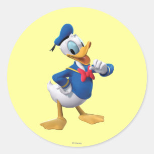 Sticker Rond Donald Duck   Arme vers le haut