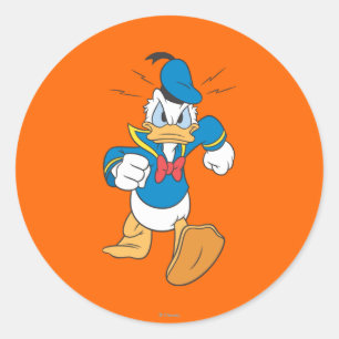 Sticker Rond Donald Duck En courant