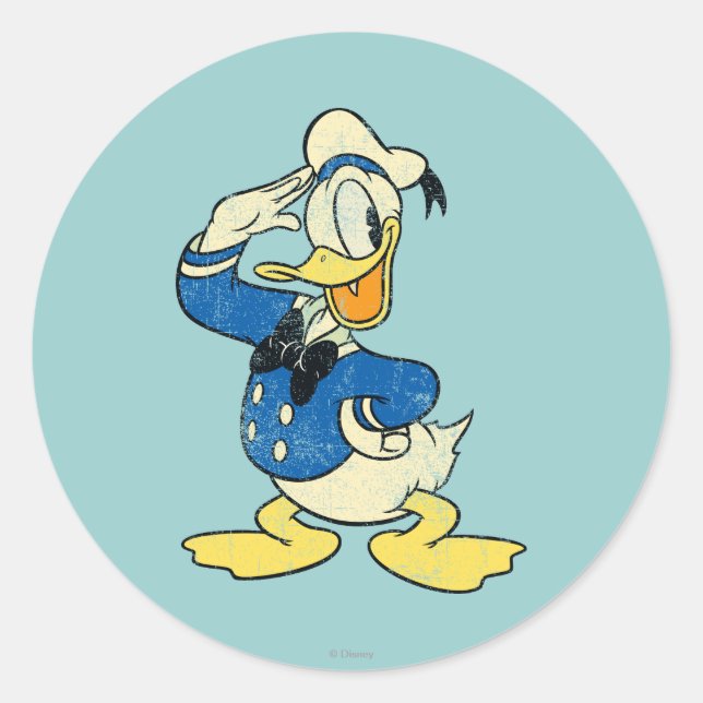 Sticker Rond Donald Duck | VINTAGE (Devant)