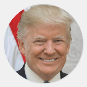 Sticker Rond Donald Trump