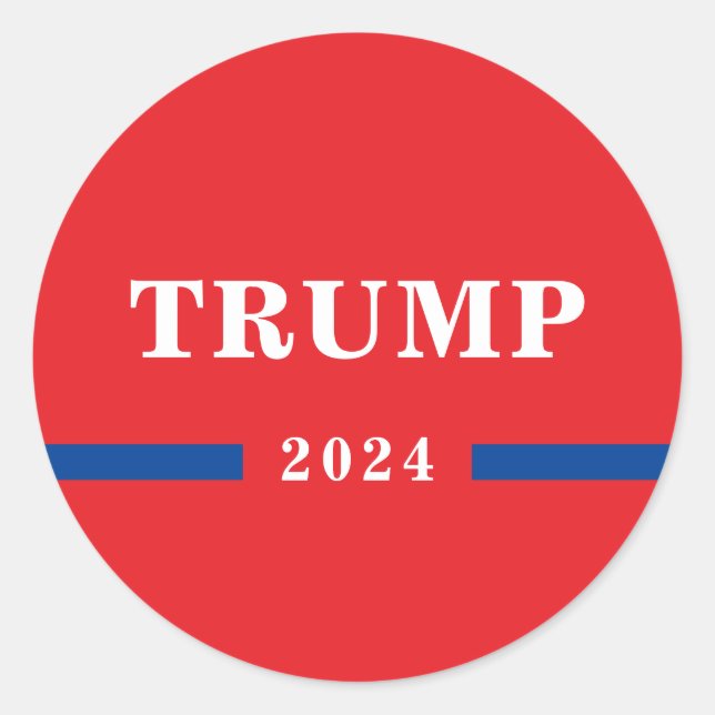Sticker Rond Donald Trump 2024 (Devant)