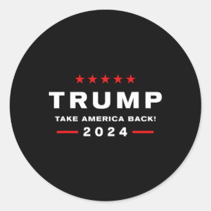 Sticker Rond Donald Trump 2024