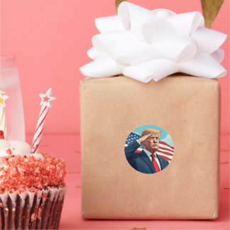 Sticker Rond Donald Trump 2024