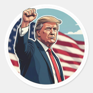 Sticker Rond Donald Trump 2024