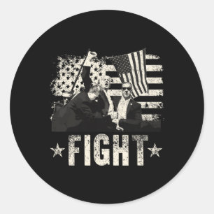 Sticker Rond Donald Trump 2024 Combattre Donald Trump F