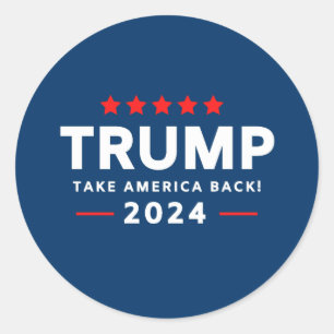 Sticker Rond Donald Trump 2024 et l'Amérique