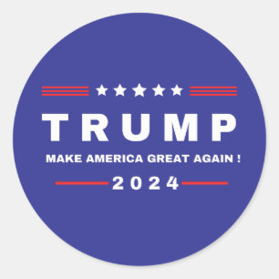 Sticker Rond Donald Trump 2024 fait revenir l'Amérique