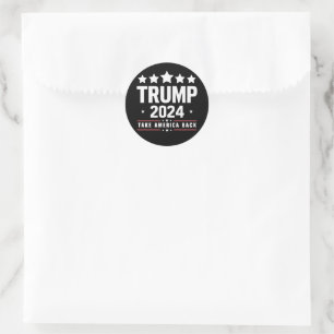 Sticker Rond Donald Trump 2024 Reprenez l'élection de l'Amériqu