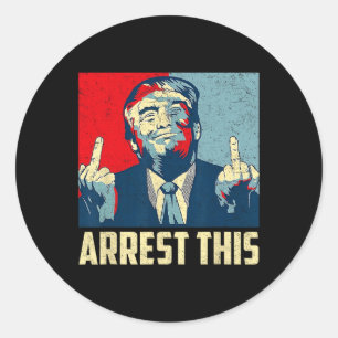 Sticker Rond Donald Trump 2024 Un partisan arrêté pour ce Vinta