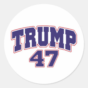 Sticker Rond Donald Trump 47