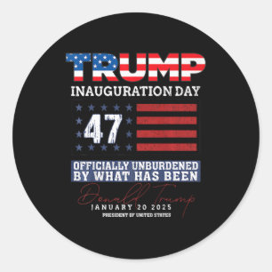 Sticker Rond Donald Trump 47e président 2025 Inauguration États