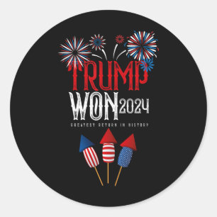 Sticker Rond Donald Trump a gagné l'inauguration de l'élection