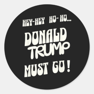 Sticker Rond Donald Trump Doit Abandonner Le Roi Non Non Autori