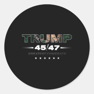 Sticker Rond Donald Trump Empreinte de léopard les plus grandes