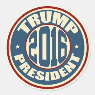 Sticker Rond Donald Trump Président 2016