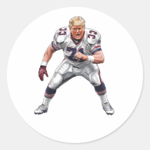 Sticker Rond Donald Trump Président de football américain 2025