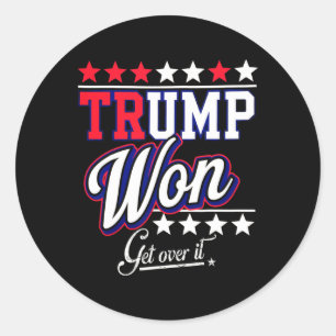 Sticker Rond Donald Trump remporte le pari 2024 Trump remporte