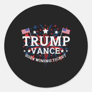 Sticker Rond Donald Trump remporte l'investiture électorale de
