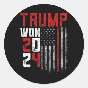 Sticker Rond Donald Trump remporte l'investiture électorale de 