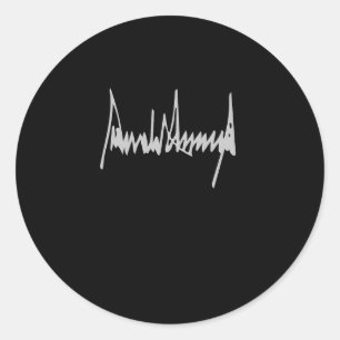 Sticker Rond Donald Trump Signature Amérique Pays États-Unis Pr