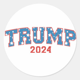 Sticker Rond Donald Trump - Trump 2024 Garder l'Amérique grande