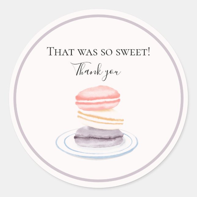 Sticker Rond Donc Merci doux (Devant)
