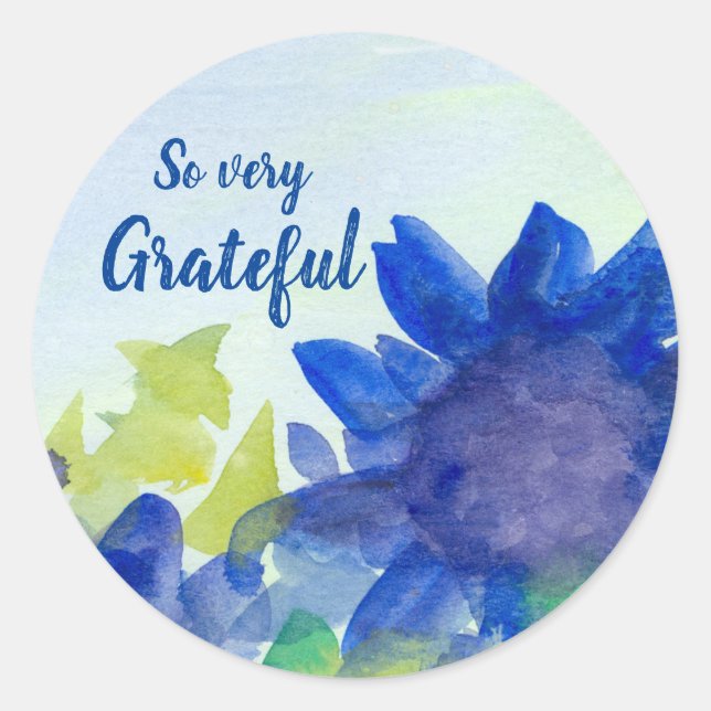 Sticker Rond Donc Très Gratuit Fleurs D'Aquarelle Inspirationne (Devant)