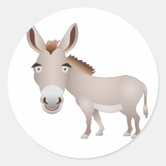 Sticker Rond Donkey